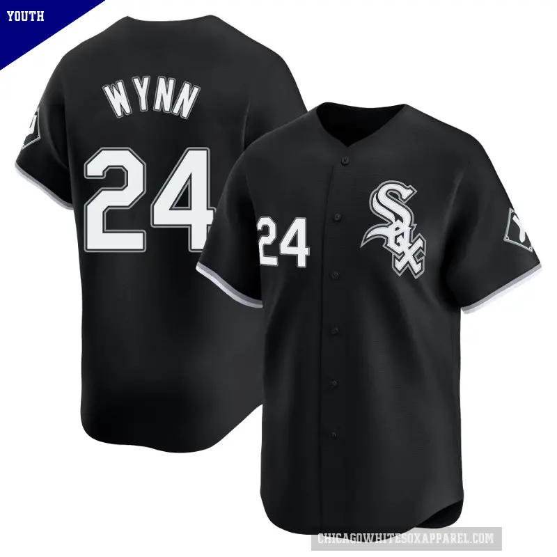 Youth No.24 Early Wynn Chicago White Sox Black Limited Alternate Jersey
