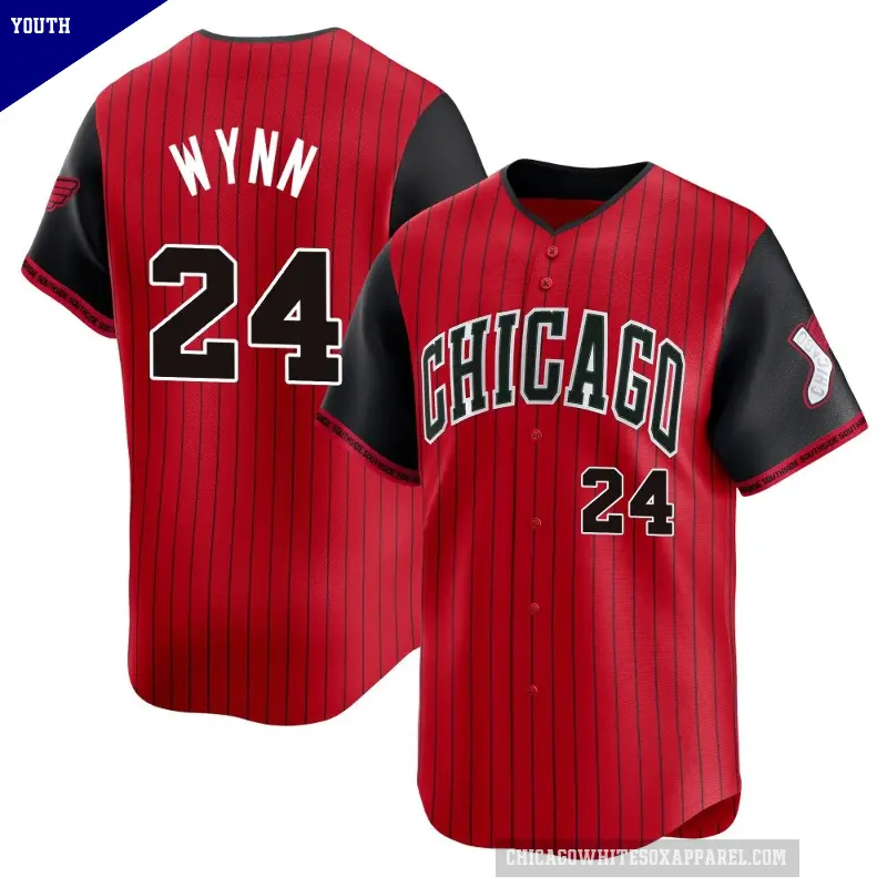 Youth No.24 Early Wynn Chicago White Sox Red/Black Limited 2025 City Connect Jersey