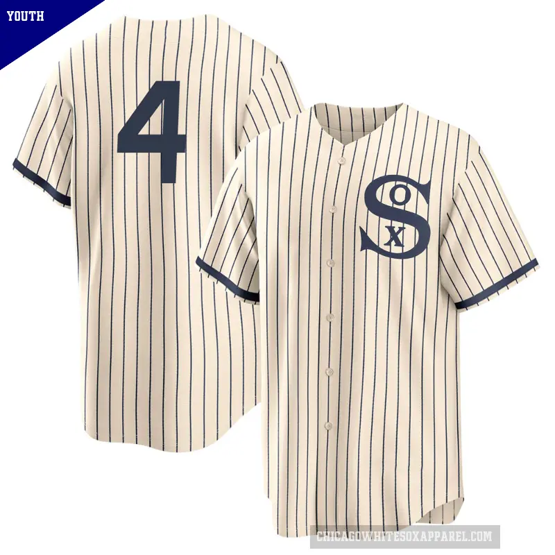 Youth No.4 Luke Appling Chicago White Sox Cream Replica 2021 Field of Dreams Jersey