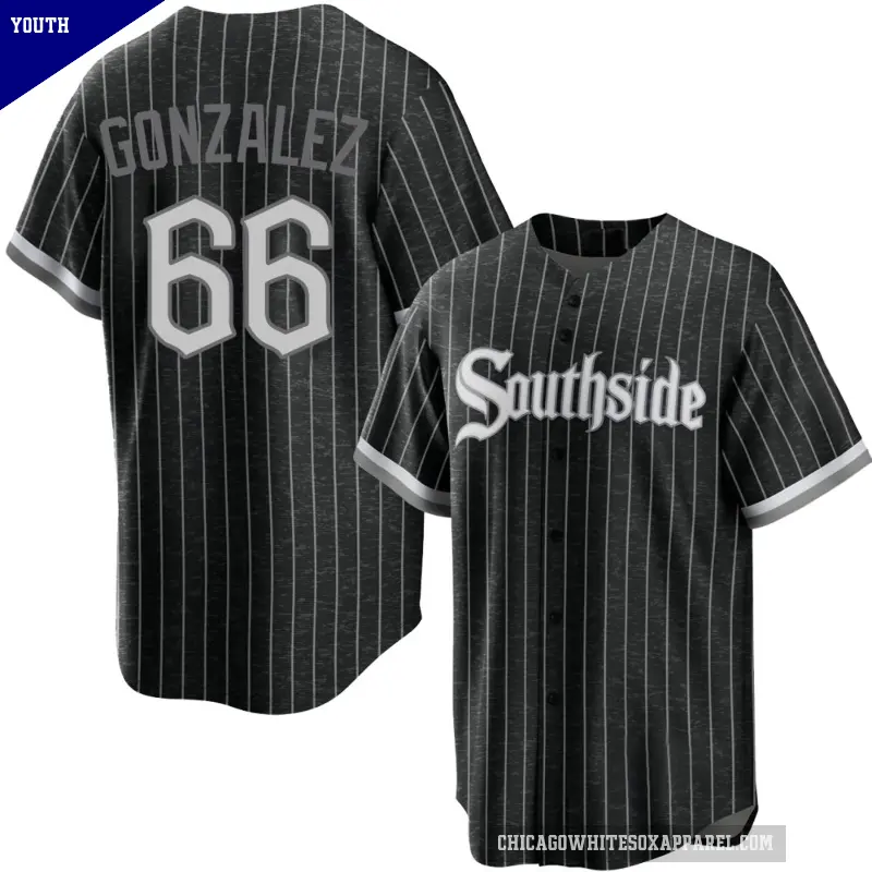 Youth No.66 Wikelman Gonzalez Chicago White Sox Black Replica 2021 City Connect Jersey